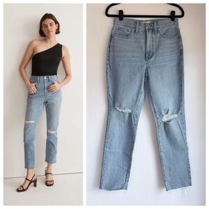 NWOT Madewell The Perfect Vintage Distressed Jeans in Bradwell Wash Size 27